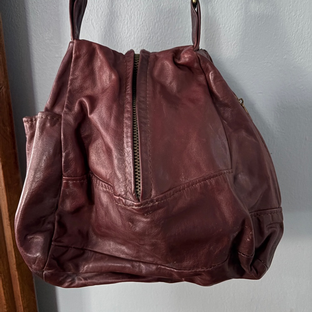 Medium Brown Handmade Genuine Soft Leather Boho Shoulder Bag